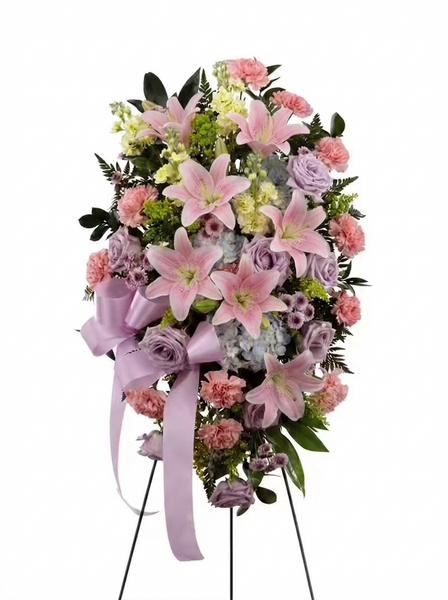 Pink Lily Standing Spray | Georgewood Florist