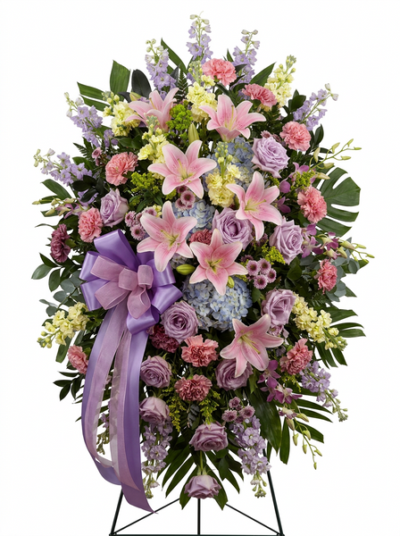 purple lily flower arrangements Pink Lily Standing Spray