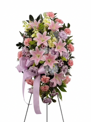 Pink Lily Standing Spray | Georgewood Florist