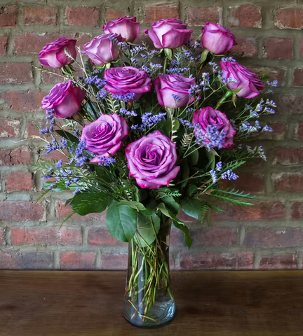 Dozen Lavender Roses