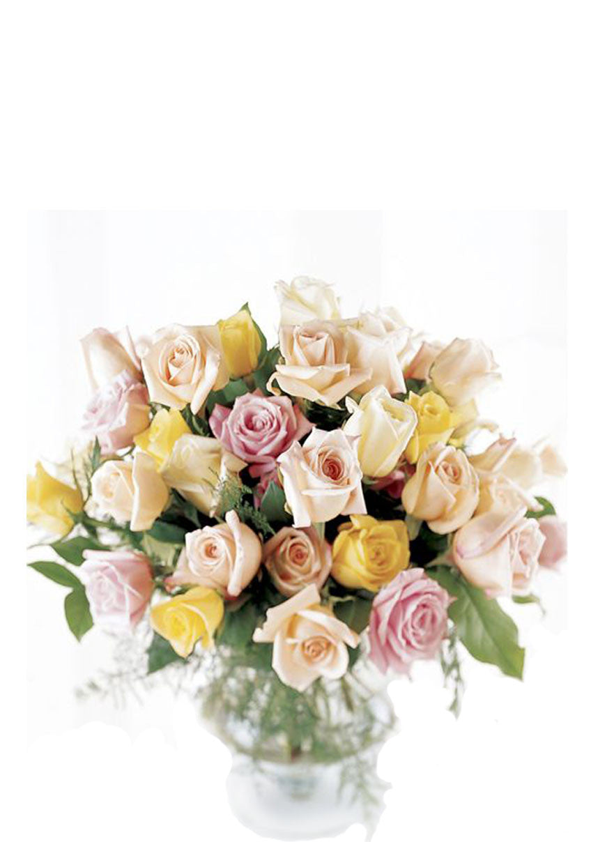 Pastel Roses Pedestal Bouquet