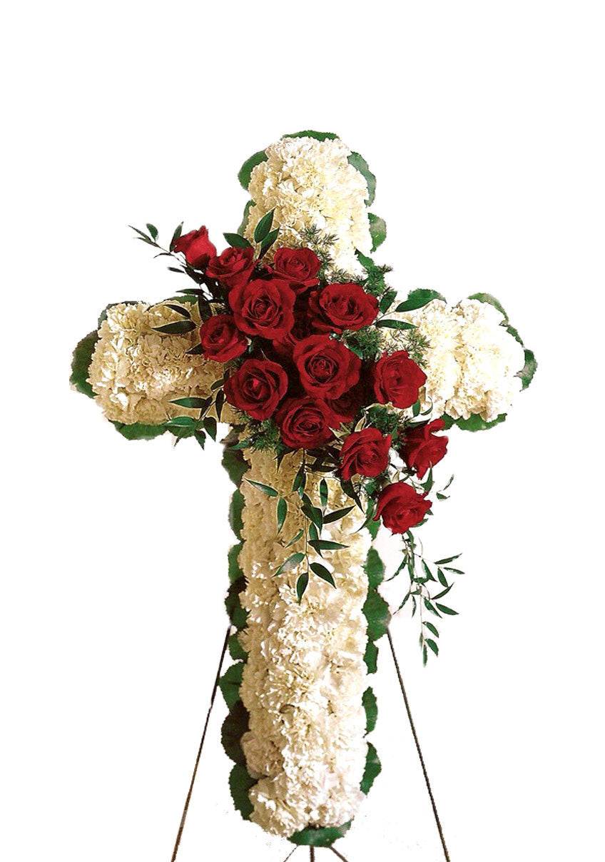 Cross With Rose Break | Georgewood Florist
