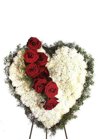 funeral flowers bleeding heart